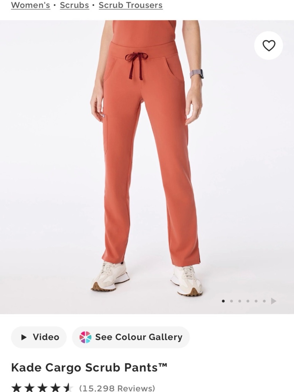 Figs Kade Cargo Scrub Pants- Spiced Cider